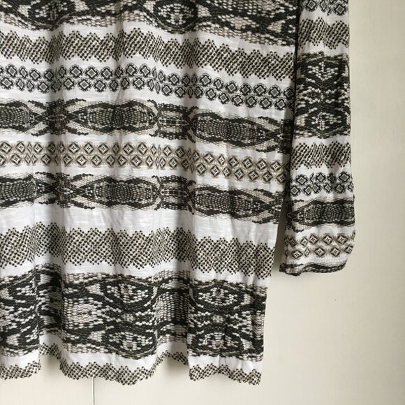 Olsen Europe Reptile Scale Print Tuckwork Jersey Tunic Top - Picture 8 of 15